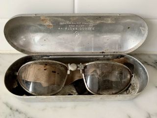 Vintage Circa Wwii Flying Goggles/american Optical Company Aviator Goggles/usa