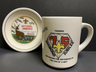 Boy Scouts National Jamboree Idaho 1969 & 75th Anniversary Manatoc Mug Diamond
