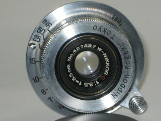Vintage Nippon Kogaku W - Nikkor.  C 3.  5cm F3.  5 Leica L39 Mount