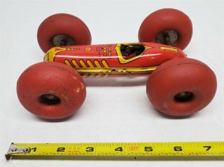 S78 Vintage Marx Tin Litho Pull Toy Bouncing Benny The Safety Car