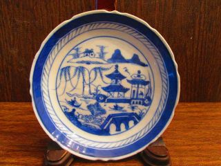 17th.  18th.  Century Blue&white Chinese Porcelain Plate (yu Jade Mark)
