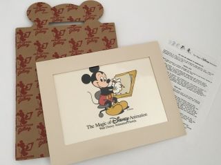 Magic Of Disney Animation Series Cel Mickey Mouse At The Drafting Table Rare