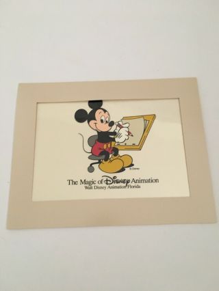 Magic of Disney Animation Series Cel Mickey Mouse at the Drafting Table Rare 2