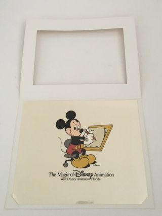 Magic of Disney Animation Series Cel Mickey Mouse at the Drafting Table Rare 3
