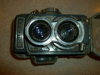 Vintage Rolleiflex Rollei Tlr Gray Baby Xenar 1:3.  5/60 Heidosmat 1:2.  8/60 Camera