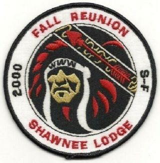 Bsa Oa Lodge 51 Shawnee Boy Scout Patch Fall Reunion 2000 - Stylized Logo Design