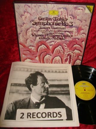 1982 German Nm 2lp Dg Digital Stereo 2741 010 Mahler Symphony 3 Vpo Abbado Box E