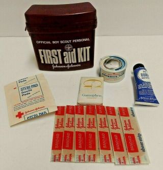 Official Boy Scout Personal First Aid Kit Johnson & Johnson With Contents