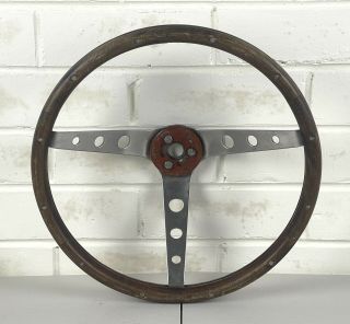 Vintage Ford Gt Wooden Rim Blow Steering Wheel Falcon Fairlane Xw Xy