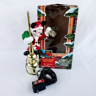 Mr Christmas Mickey Mouse Tree Topper Lighted Lantern Animated