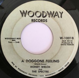 Honey Welch & Spectre A Doggone Feeling Tx Rockabilly 45 Hear