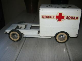 Vintage Tonka Toy Rescue Squad Ambulance Civil Defense Truck Usa