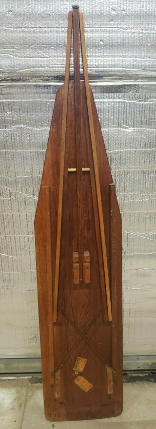 Vintage Wood Folding Ironing Board Cocktail Table 52 