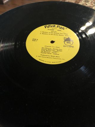 Vinyl LP - - SCOOBY - DOO 3 stories 1976 - peter pan8183. 3