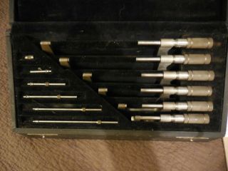 Vintage Central Tool Co.  6 Piece Outside Micrometer Set