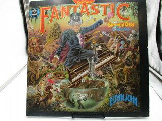 Elton John - Captain Fantastic Vinyl Lp - 1975 - Mca - 2142 W/booklets Vg,  C Vg,