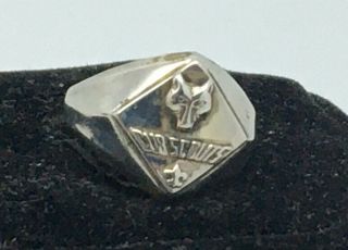 Vintage Sterling Silver Boy Scouts Of America Bsa Cubs Ring Size 4 Cnd