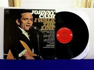 Johnny Cash I Walk The Line 1964 Columbia Mono 2 Eye Vg,  /vg,