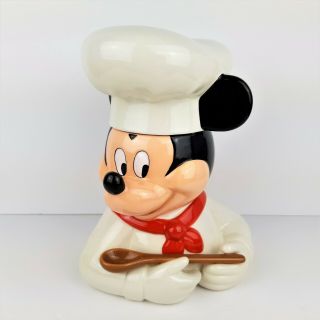Enesco Disney Chef Mickey Mouse Ceramic Cookie Jar 11 Inch