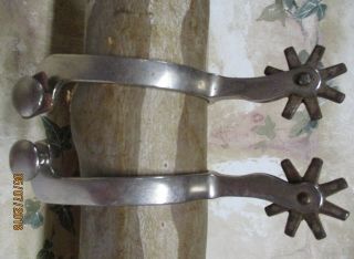 Vintage North & Judd Anchor Marked Arched Shank Cowgirl Lady Size Riding Spurs