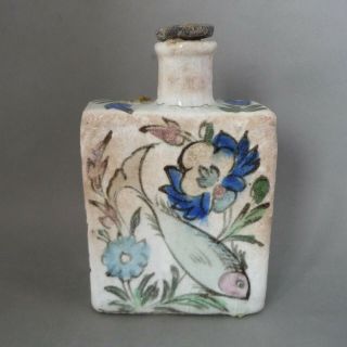 Antique Iznik Pottery Bottle Vase Flask Ottoman/turkish/persian/islamic