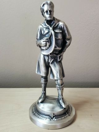 Vintage Boy Scouts Metal Trophy Scout Master Statue 8 1/2 "
