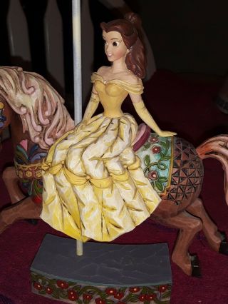 Jim Shore Disney Princess Of Knowledge Belle Carousel Horse 4011744