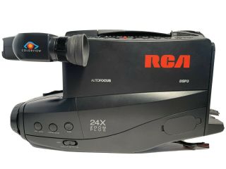 Rca Dsp3 Cc437 Vhs Analog Vintage Camcorder With Light,  Case And Charger -