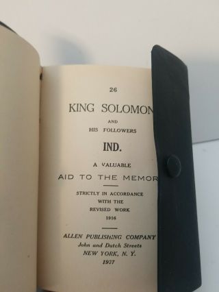 Vintage King Solomon And His Followers Book 1927 In Accordance W/ 1916