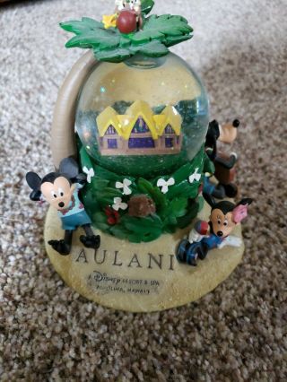 Disney Aulani Hawaii Snowglobe Snow Globe Water Globe Mickey Minnie Goofy Lilo