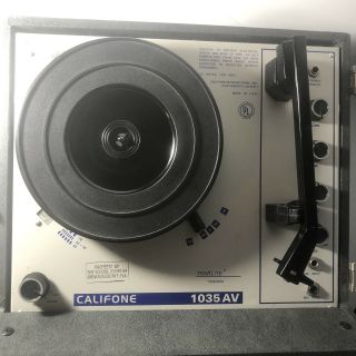 Vintage 4 Speed Califone 1035av Deluxe Dance Phonograph Record Player Turntable
