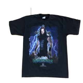 vintage wwf shirt vtg Large The Undertaker Wwe 1997 Authentic 2