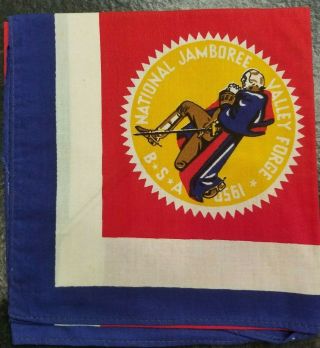 1950 National Scout Jamboree Cloth Neckerchief Boy Scouts Of America Bsa Great