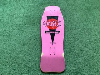 Vintage Hosoi Og 80s Hammerhead Pink Black Red Logo Skateboard Deck