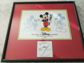 Disney Animation Cel 1996 Mickey Mouse Mgm Studios Professionally Framed