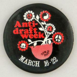 1970 Mobe Anti - Draft Week Anti - Vietnam War Protest Cause Pinback Button