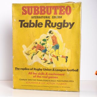 Nrfb Vintage Subbuteo Rugby International Edition Set Narrow Box R10 & R4 Teams