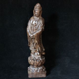 Sandalwood Wood Carving Dharma Buddha Statue Agarwood Bodhisatva Sculpture Craft