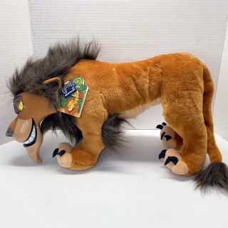 Vintage 1994 Disney The Lion King Scar Plush By Applause Vinyl Face 18” W/ Tags