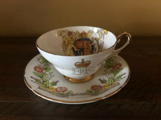 Queen Elizabeth The Second Stanley Fine Bone China Teacup & Saucer England 1953
