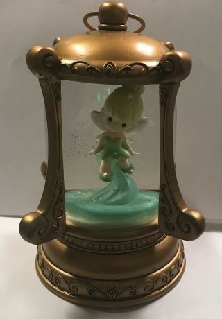 Disney Precious Moments Led Tinker Bell Lantern Lu Musical Water Globe Figurine