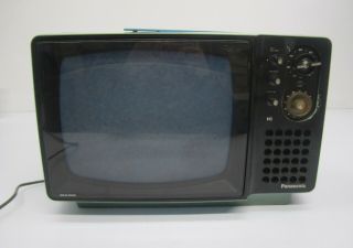 Vtg 70s Panasonic Tr - 562a Solid State Portable Tv Television Blue B/w 11 "