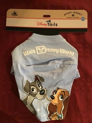 Disney Tails Lady And The Tramp Spirit Jersey Walt Disney World Xs S M For Dogs