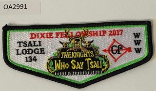 Boy Scout Oa 134 Tsali Lodge 2017 Dixie Flellowship Flap