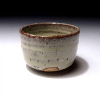 @PA34 Japanese Sake cup,  Takatori ware by 1st class potter,  Rakuzan Kamei 2