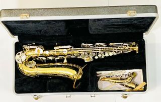 Vintage Conn U.  S.  A.  Shooting Stars Alto Saxophone No Mouthpiece With Hard Case