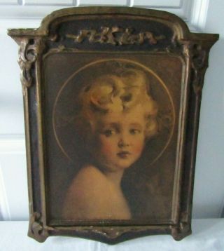 Vintage Gesso Duro Regal Art Co " Light Of The World " By C.  B.  Chambers Wall Art
