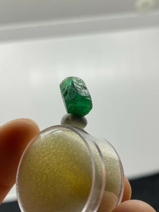 Rough Terminated Emerald Gemstone - 1.  9 Grams - Vintage Estate Find