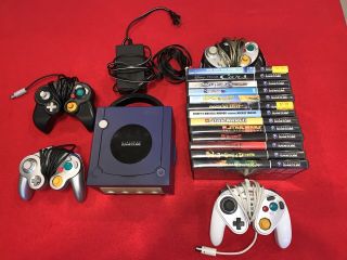 Vintage Nintendo Gamecube Console System And Power Supply And Games