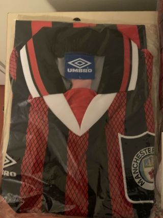 Vintage Umbro Manchester City 1994 - 1996 Football Shirt Size Large In Bag